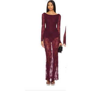 AFRM Trina Dress long sleeve maxi lace